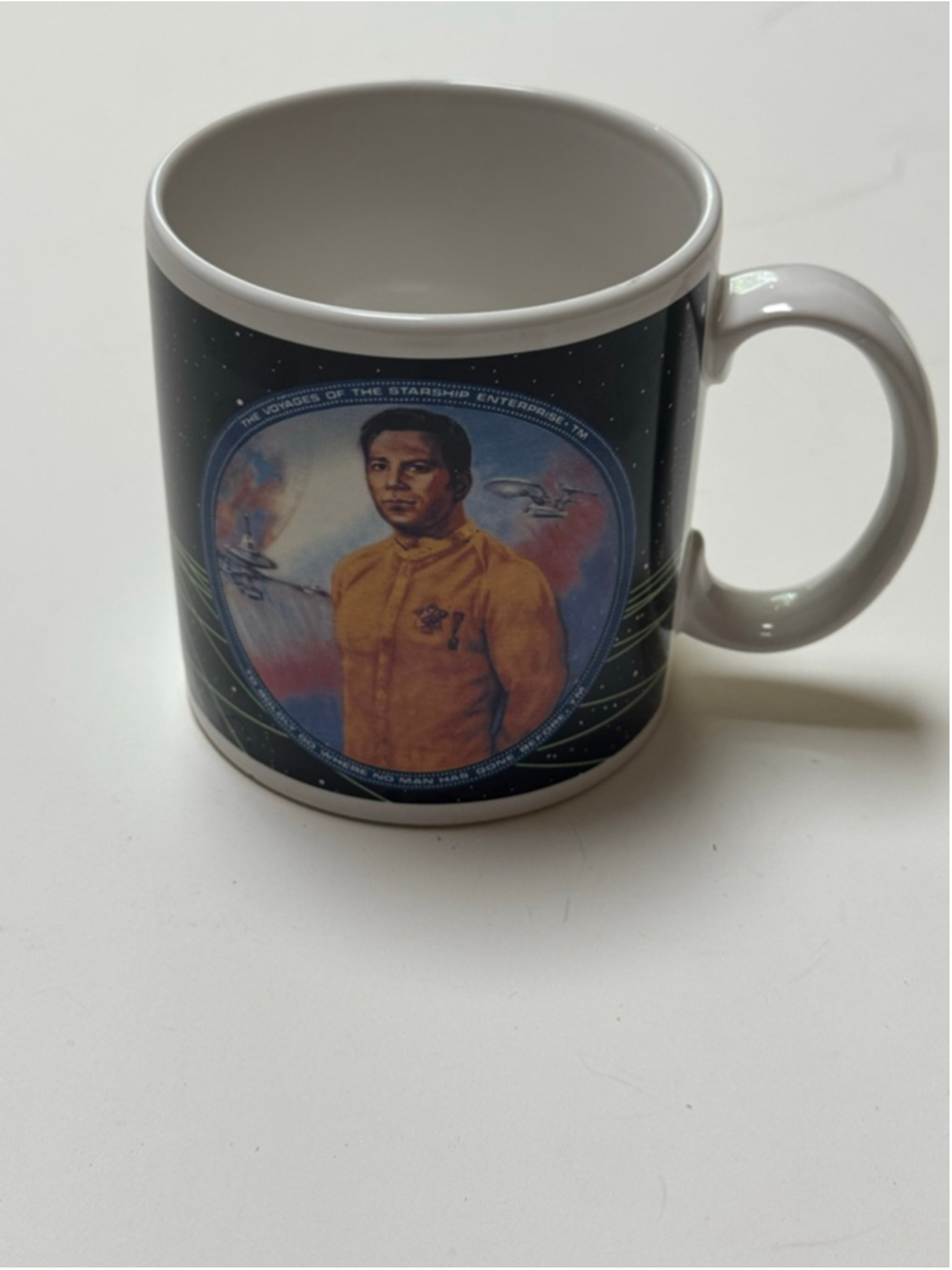 Star Trek Captain Kirk 1991 Vintage Ceramic Mug